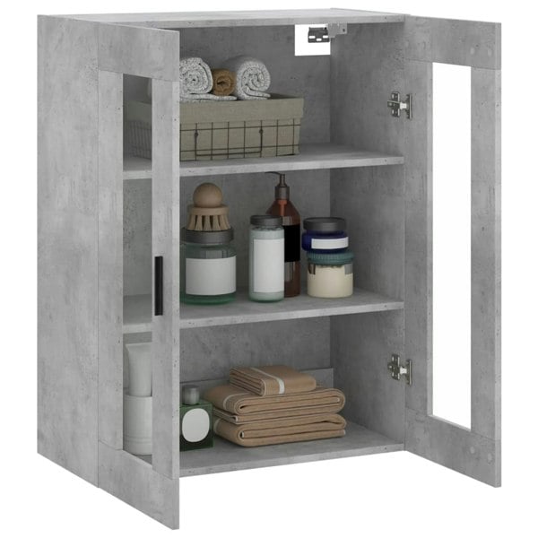Berkfield Wall Mounted Cabinet Concrete Grey 69.5x34x90 cm