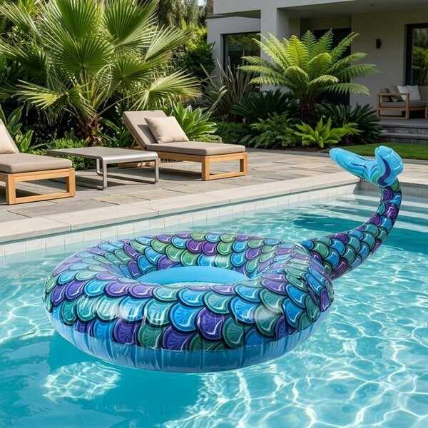 Garden Greatness Jumbo Mermaid Tail Inflatable Swim Ring
