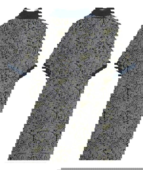 Lambretta Mens Classic Paisley Print Mod Retro Ska Casual Polo