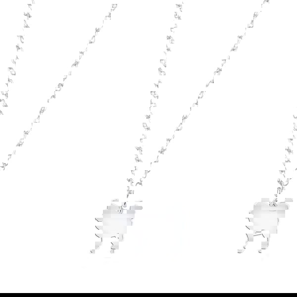 Tibetan Mastiff Silhouette Silver Necklace - Personalised - MYLEE London
