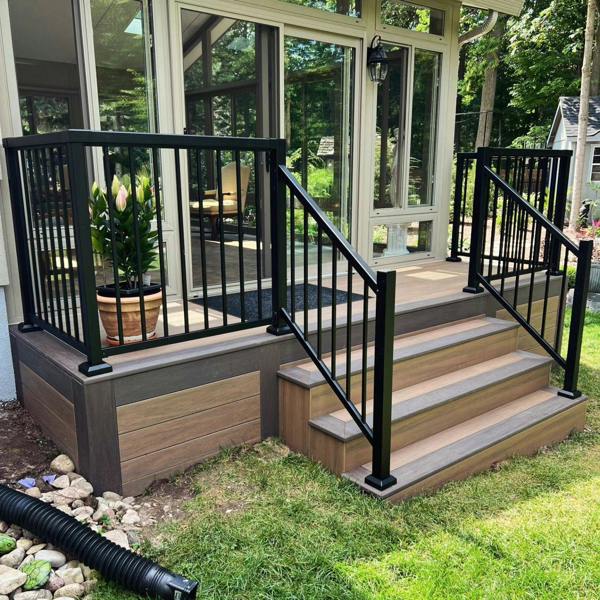 Vista Aluminium Metal Balustrade Post (T) 63mm (W) 65mm (H) 36in