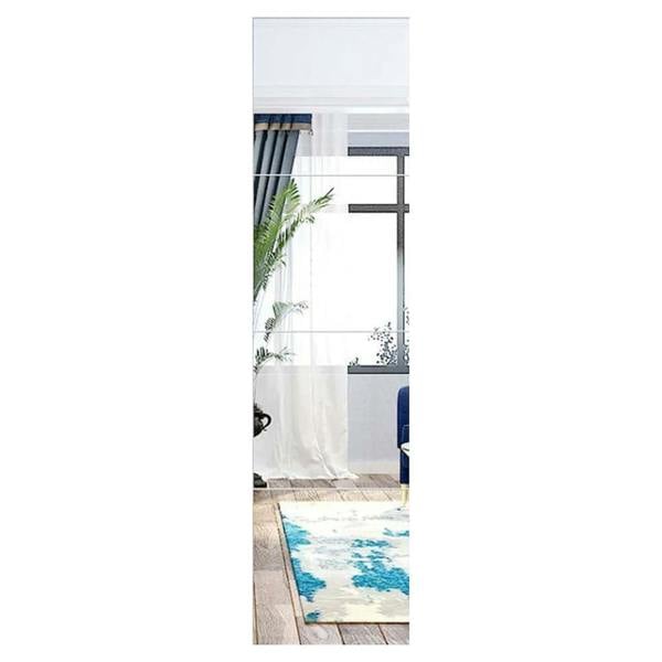 Havendro 4Pcs Square Mirror Tiles Self Adhesive Wall Stickers Home Decor