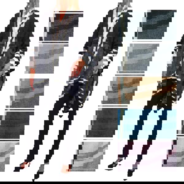 Paulo Due Soft Knitted Longline Knit Poncho Cape