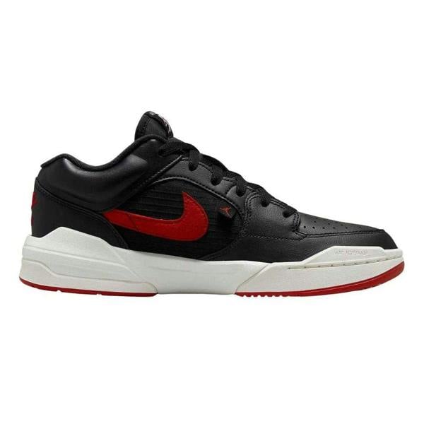 Nike Womens/Ladies Jordan Stadium 90 Swoosh Leather Trainers - Black/Red - 