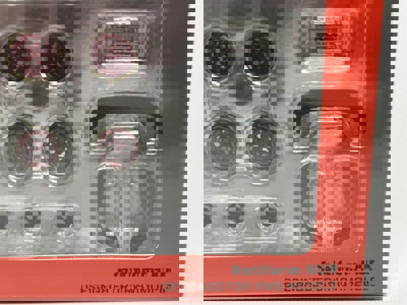 Tarmac Rotiform HUR 8 Piece Set Chrome Red 1:64 Tarmac Works T64W006RD