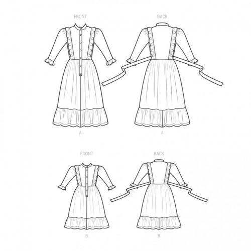 Simplicity Sewing Pattern 9653, Dresses for Kids, Women, A (3 - 8 / XS-XL) - Intermediate