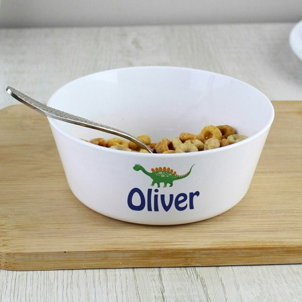 Personalised Memento Company Personalised Dinosaur Plastic Bowl