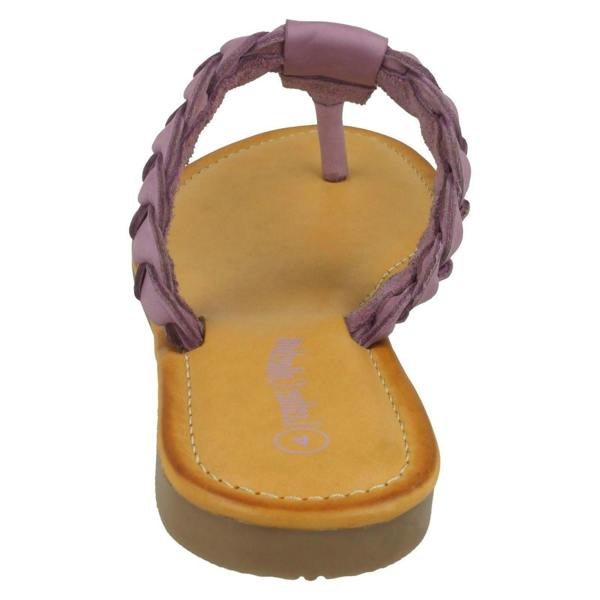 Leather Collection Ladies Leather Collection Braided Toepost Sandals