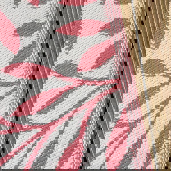 Samuel Alexander 1.5m x 2.1m Red Ochre Leaves Large Outdoor Alfresco Patio Rug Mat