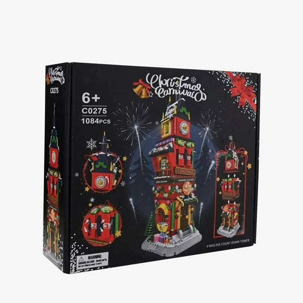 T. H. Baker Toy Shop Christmas Clock Tower Brick Building Set Accessory XM15905