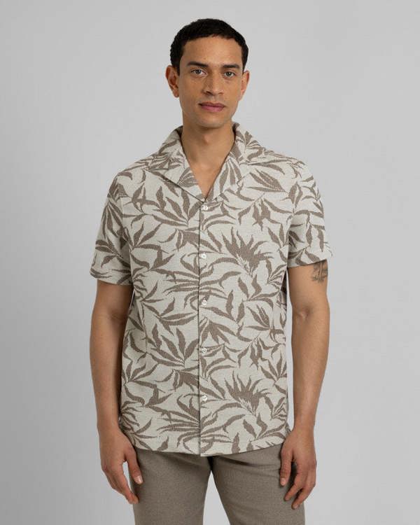Steel & Jelly Oval - Leaf Jacquard Short Sleeve Shirt