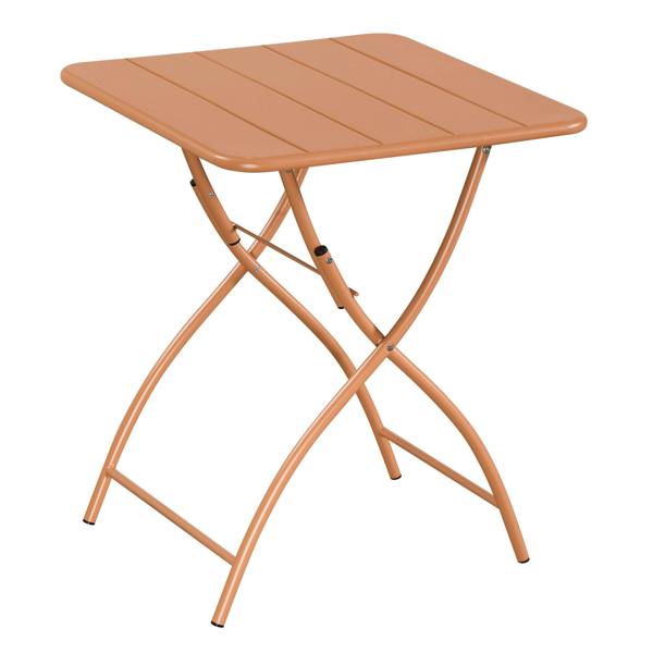 Core Products Square Metal Bistro Folding Garden Table Moss Green