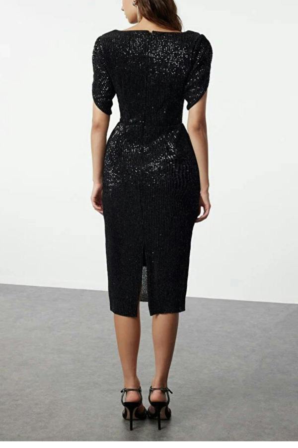 WOVCOR Sparkling Sequin Elegant Evening Dress
