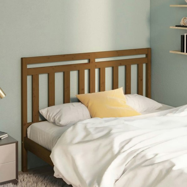 Berkfield Bed Headboard Honey Brown 166x4x100 cm Solid Wood Pine