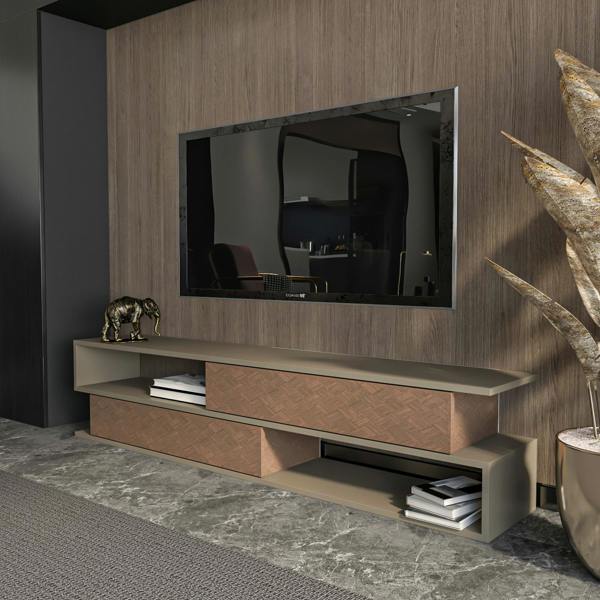 Decorotika Cortez Modern Tv Stand Tv Unit TV Cabinet for Tv's up to 72"