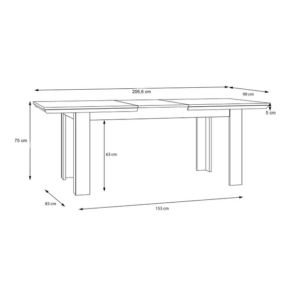 Wyld Haus Silkeborg Extending Dining Table Nelson and Snowy Oak Wood