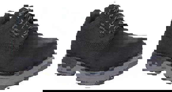 Caterpillar Pursue Low Mens Casual Lace Up Leather Trainer Shoes, black leather low-cut sneakers with lace-up closure and rugged rubber sole