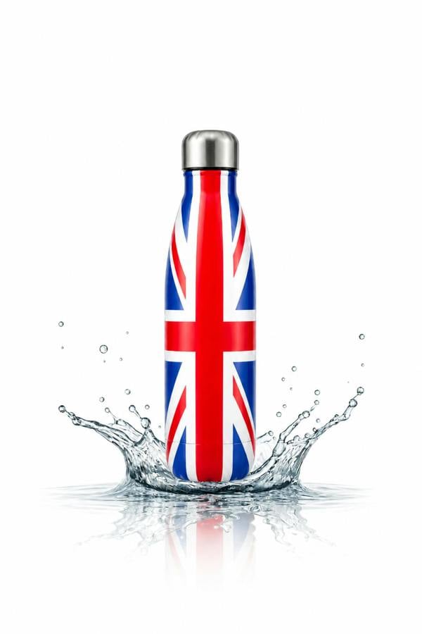 Dyzi 500ml Stainless Steel Water Bottle Leak Proof Union Jack