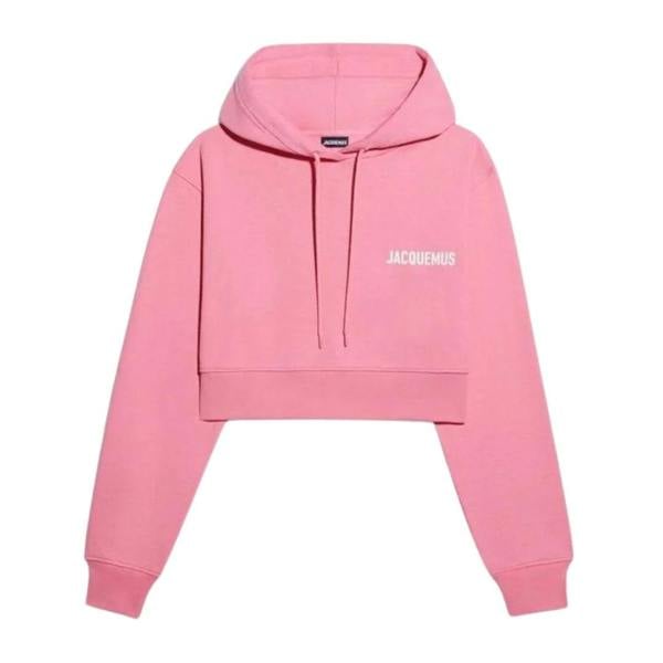 Jacquemus Le Sweatshirt Court Pink Cropper Hoodie S