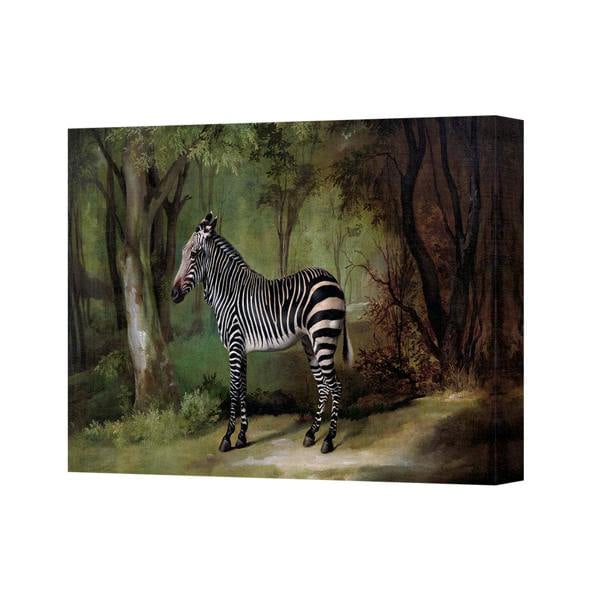Benjamin Tate Design Zebra In Forest Canvas Wall Art Print For Living Room Decor