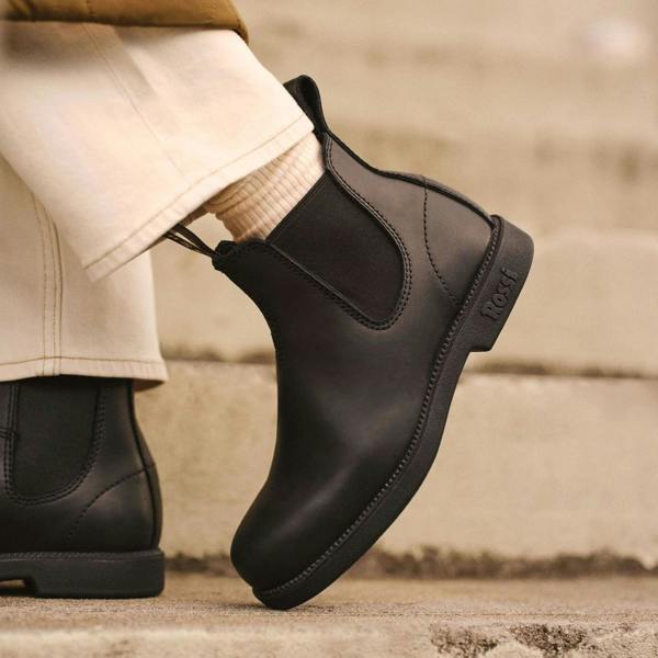 Rossi Boots Rossi 607 Booma Black Leather Chelsea Boots