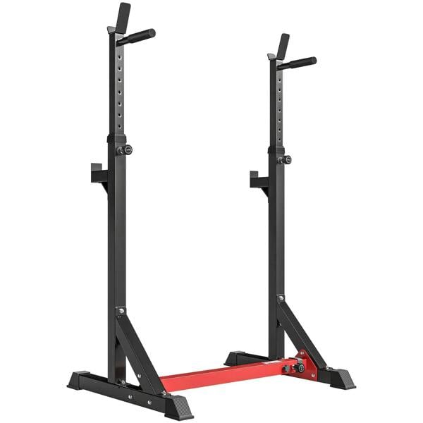 Bobobiy Barbell Rack, Width and Height Adjustable Dip Stand, Bench Press Rack for Home Gym Weight Lifting Fitness Workout, Max Load 150kg