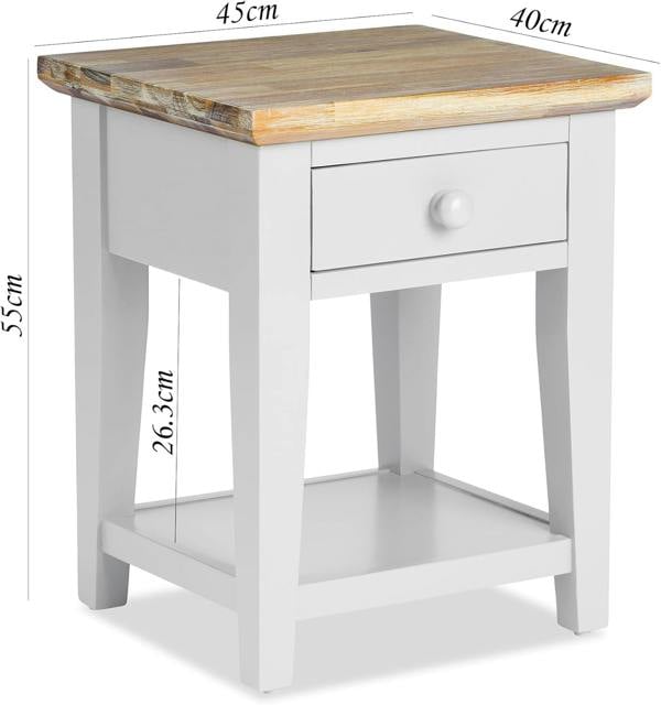 Statement Furniture Florence 1 Drawer Lamp Side Table, Assembled Sofa Table