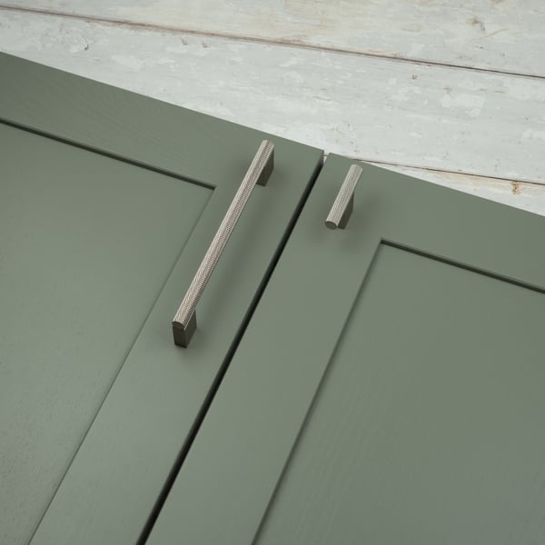 Handle & Home Knurled Brushed Nickel Boss Handles
