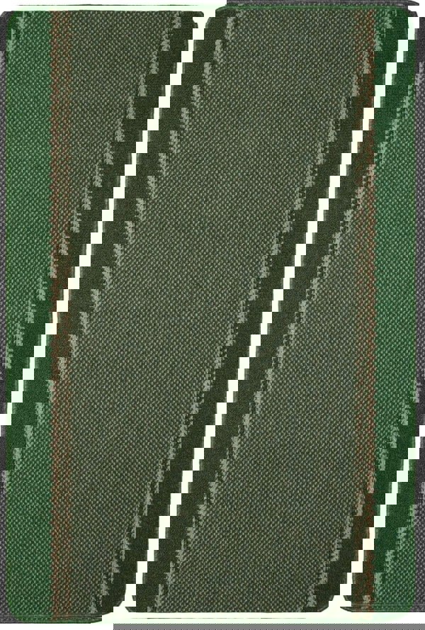 Machine Washable Green Designer Mats | Bordered Line Design