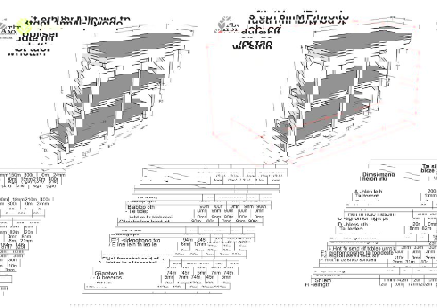 Arbor Garden Solutions Wooden Workbench MDF Top Depth-3ft With Double Shelf
