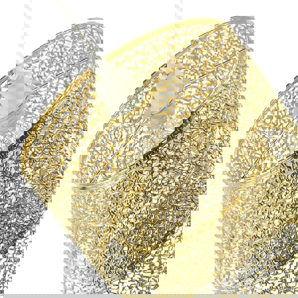 Moroccan Double Drum Tier East Fit Pendant Shade in Polished Gold Image 3