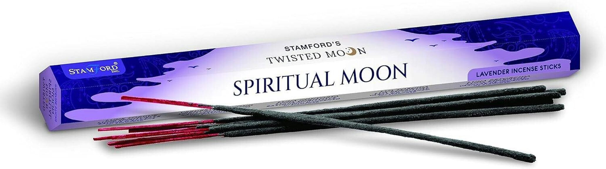 Stamford Twisted Moon Spiritual Moon Lavender Incense Sticks, 240 sticks