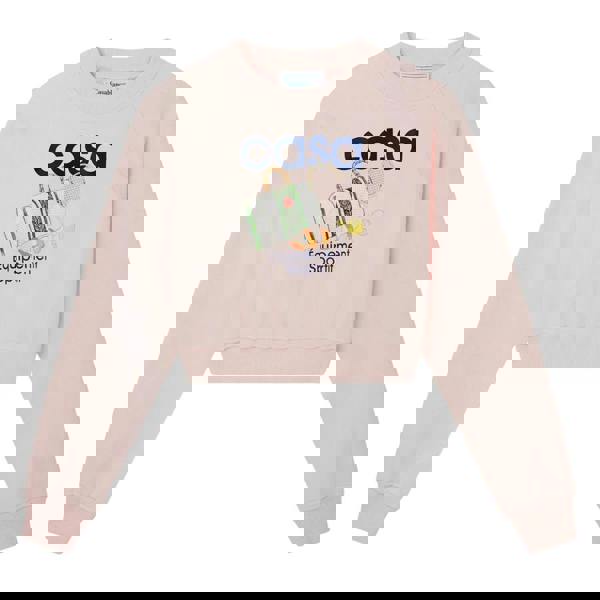 Casablanca Printed Cropped Equipment Sport Pink Sweatshirts