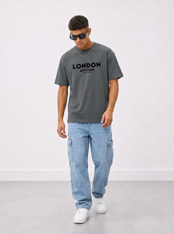 London Attitude Japanese Inspired Premium Organic Cotton Relaxed Fit T-Shirt