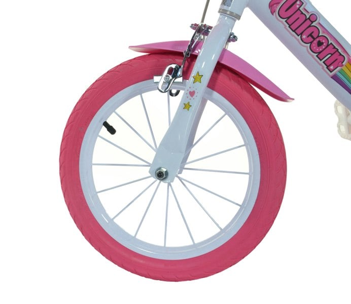 Dino Bikes Unicorn Bicycle 16" - White