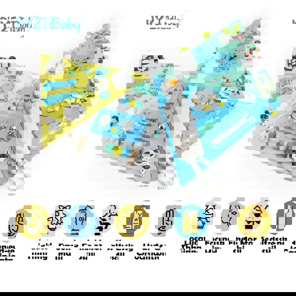 DYZI ACTIVITY BOARD BUSY CUBE FOR TODDLERS MONTESSORI TOYS FOR TODDLERS PYRAMID SHAPE CUBE EDUCATIONAL TOY WOODEN SORTER TOY LATCHES TOY LEARNING BASIC LIFE SKILLS