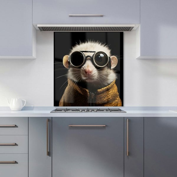 Warren Reed - Designer Realistic Mouse with Glasses Kitchen Splashback