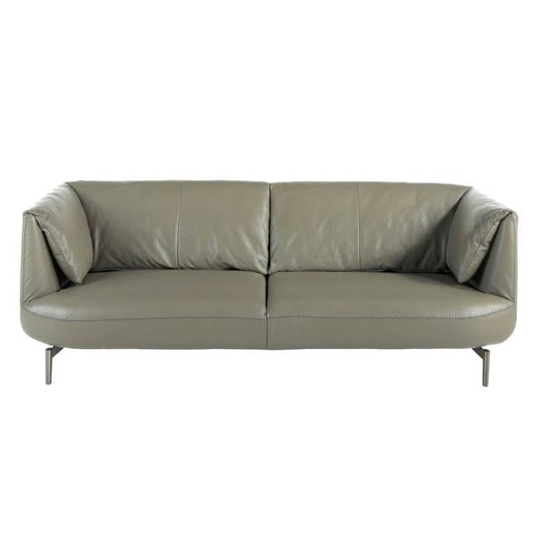 Angel Cerdá Grey leather sofa 6036/6037