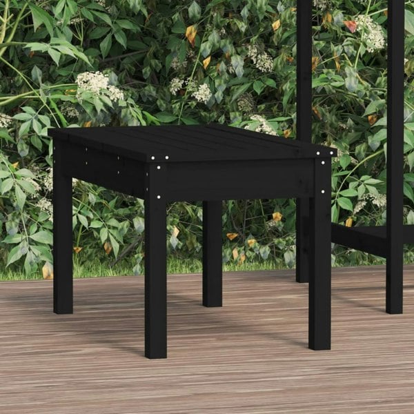 Berkfield Garden Bench Black 80x44x45 cm Solid Wood Pine