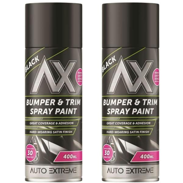 Rapide 2X Auto Extreme Bumper & Trim Black Spray Paint 400ml