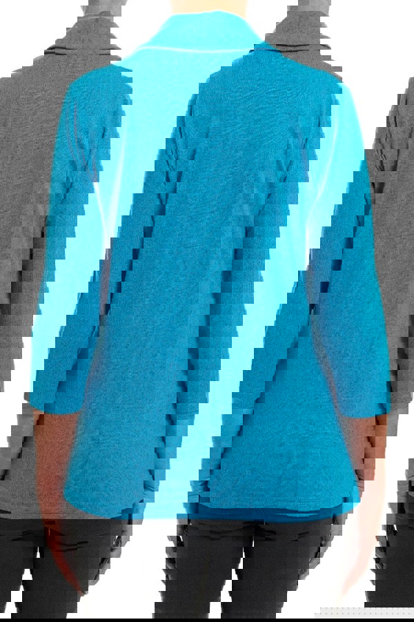 PennyPlain Cowl Neck Top- Aqua