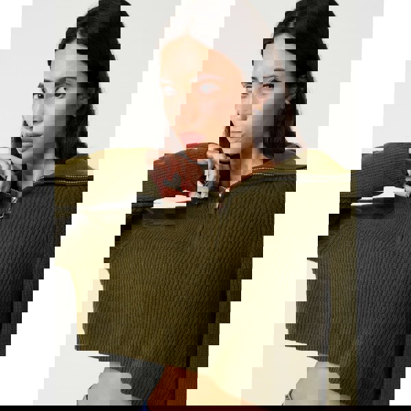 Pink Vanilla Half Zip Knitted Jumper