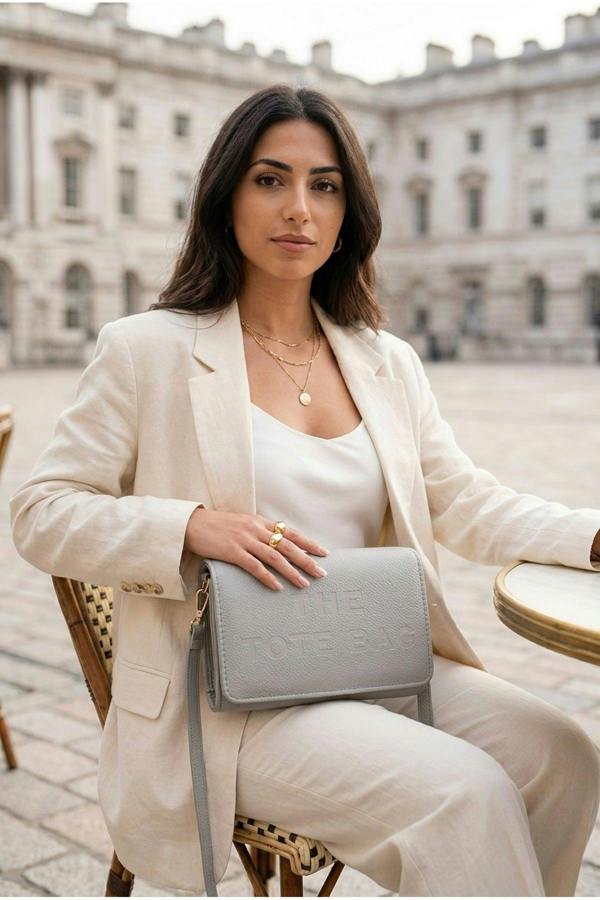 ikrush Constance Pebbled Faux Leather Text Bag
