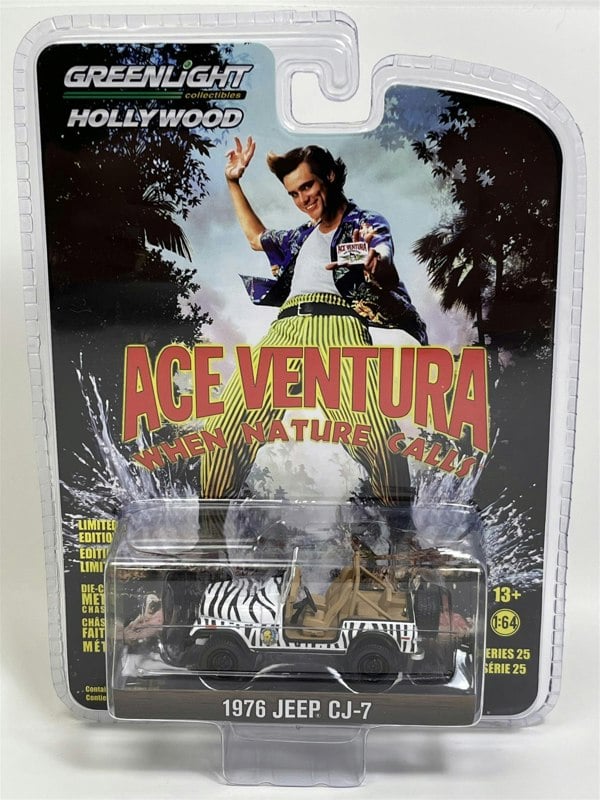 Greenlight Ace Ventura When Nature Calls 1976 Jeep CJ-7 1:64 Scale Greenlight 44850A