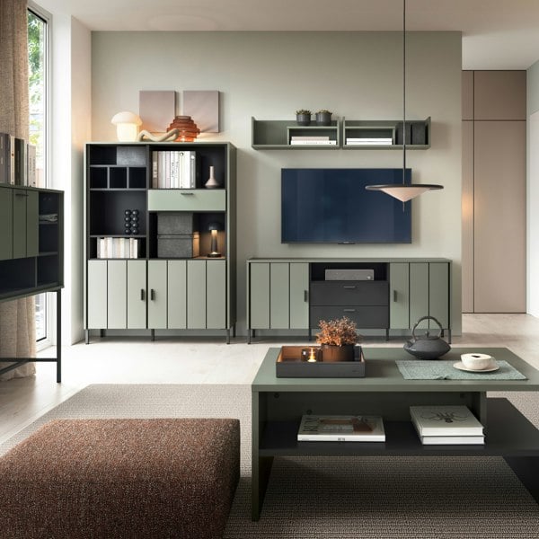 Furniture To Go Arundel Sideboard 2 Door 2 Drawer in Green/Grey