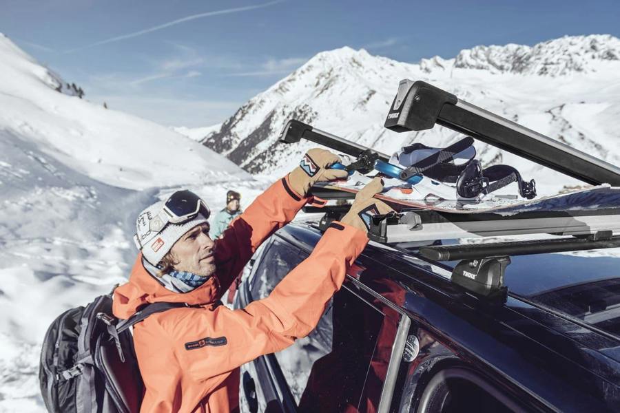 Thule SnowPack Extender Ski Snowboard Carrier Rack for Roof Bars 732500