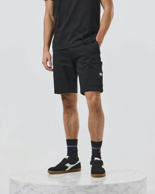 WEEKEND OFFENDER Hawkins Jogger Shorts - Black