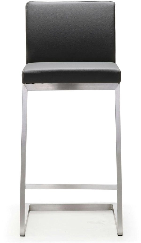 Furniture Edit Parma Grey Stainless Steel Counter Stool Set of 2