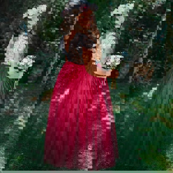 Bohemian Flutter Dress - Burgundy - UK Flower Girl Boutique