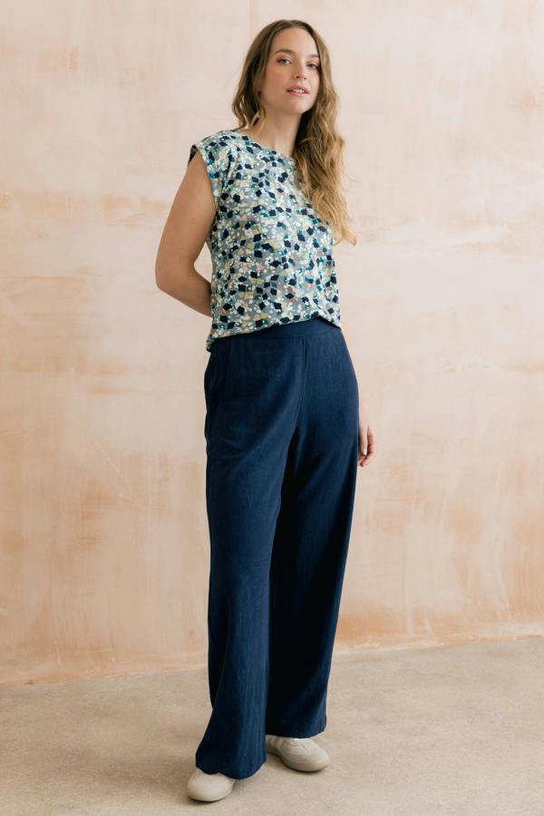 Lily & Me Sway Organic Cotton Jersey T-Shirt Water Violet Ocean